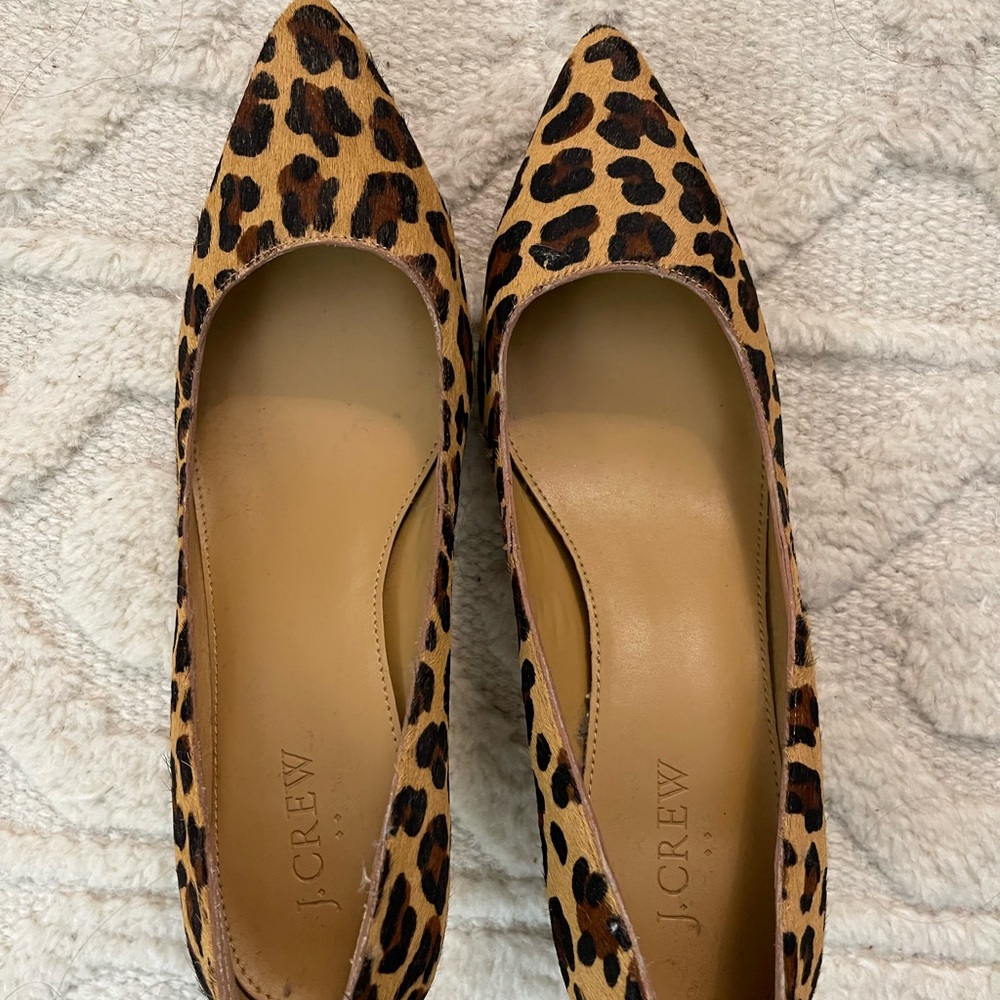 Jcrew Leopard Kitten Heels Size 7.5